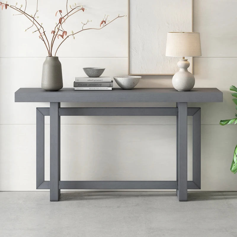 Console Minimaliste avec Plateau Effet Béton