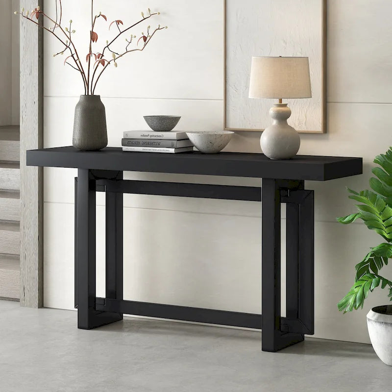 Console Minimaliste avec Plateau Effet Béton