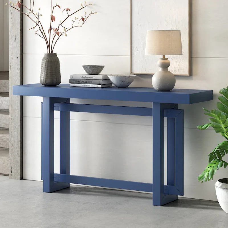 Console Minimaliste avec Plateau Effet Béton