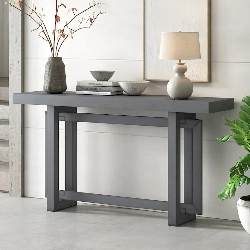 Console Minimaliste avec Plateau Effet Béton