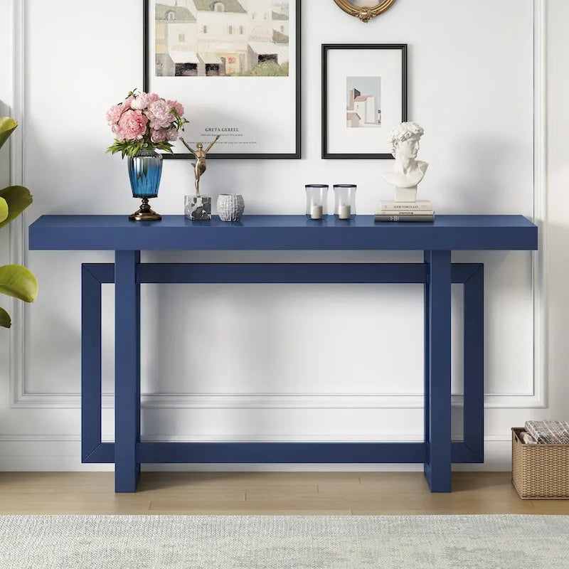 Console Minimaliste avec Plateau Effet Béton