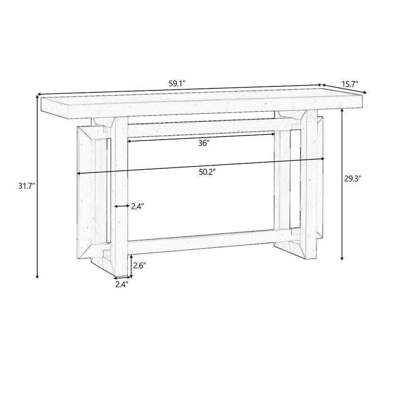 Console Minimaliste avec Plateau Effet Béton