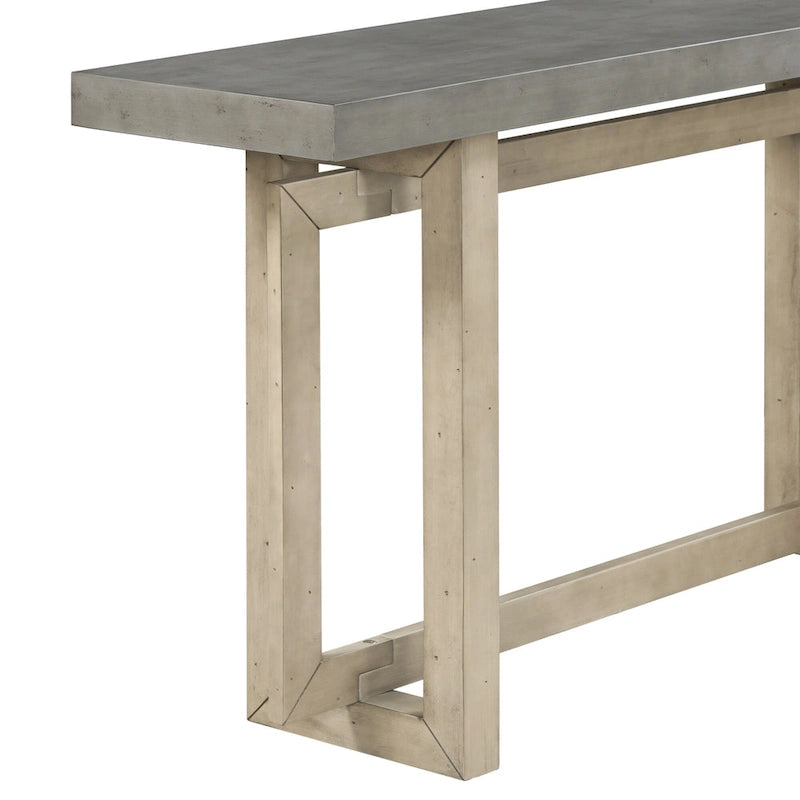 Console Minimaliste avec Plateau Effet Béton