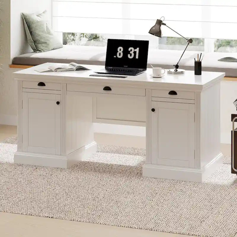 Bureau avec étagères superposées — Style Mid-Century