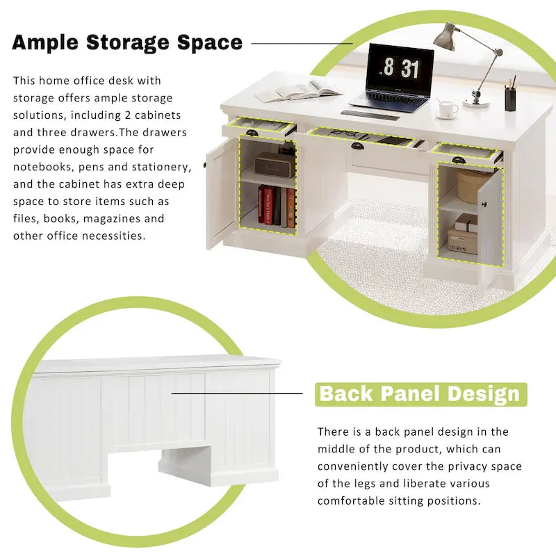 Bureau avec étagères superposées — Style Mid-Century