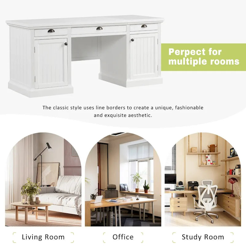 Bureau avec étagères superposées — Style Mid-Century