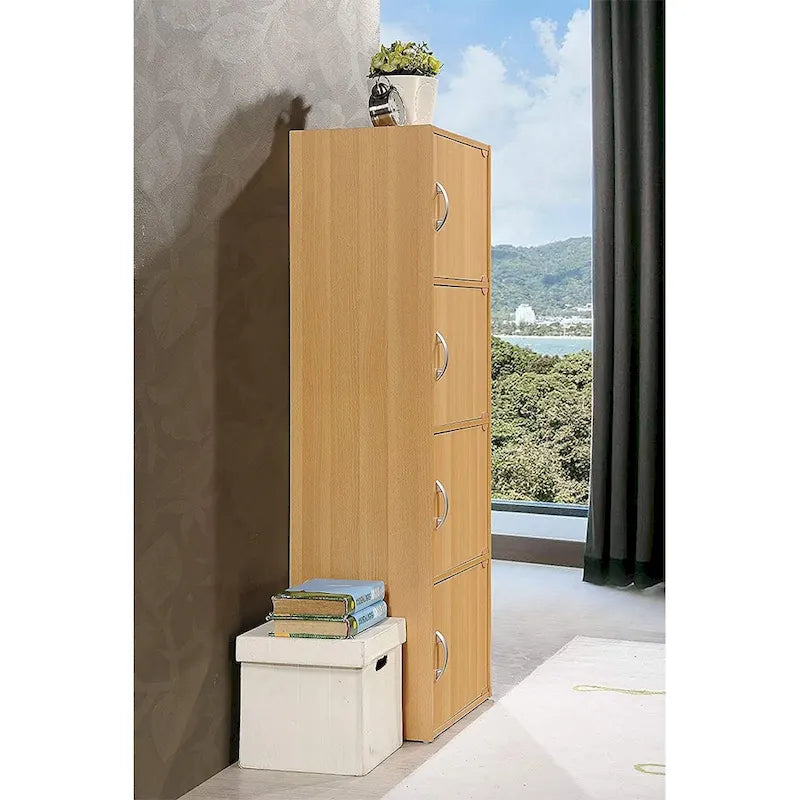 Meuble de rangement fermé à 4 portes avec 4 étagères — Maison et bureau