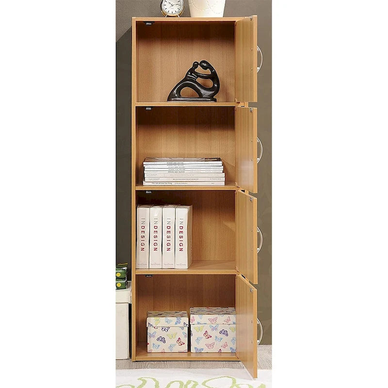 Meuble de rangement fermé à 4 portes avec 4 étagères — Maison et bureau