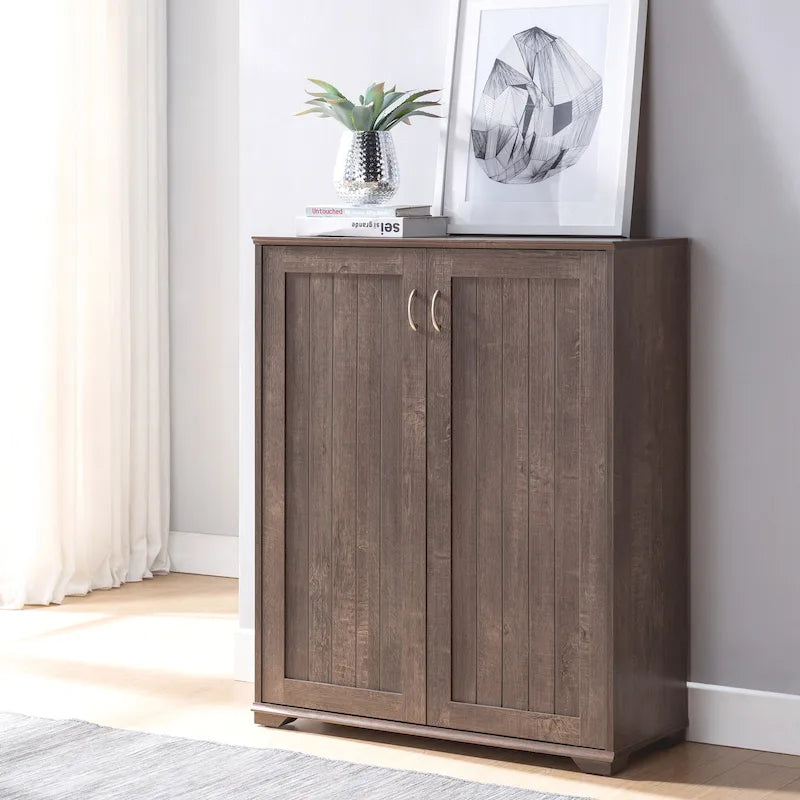 Meuble à chaussures 5 étagères avec double portes
