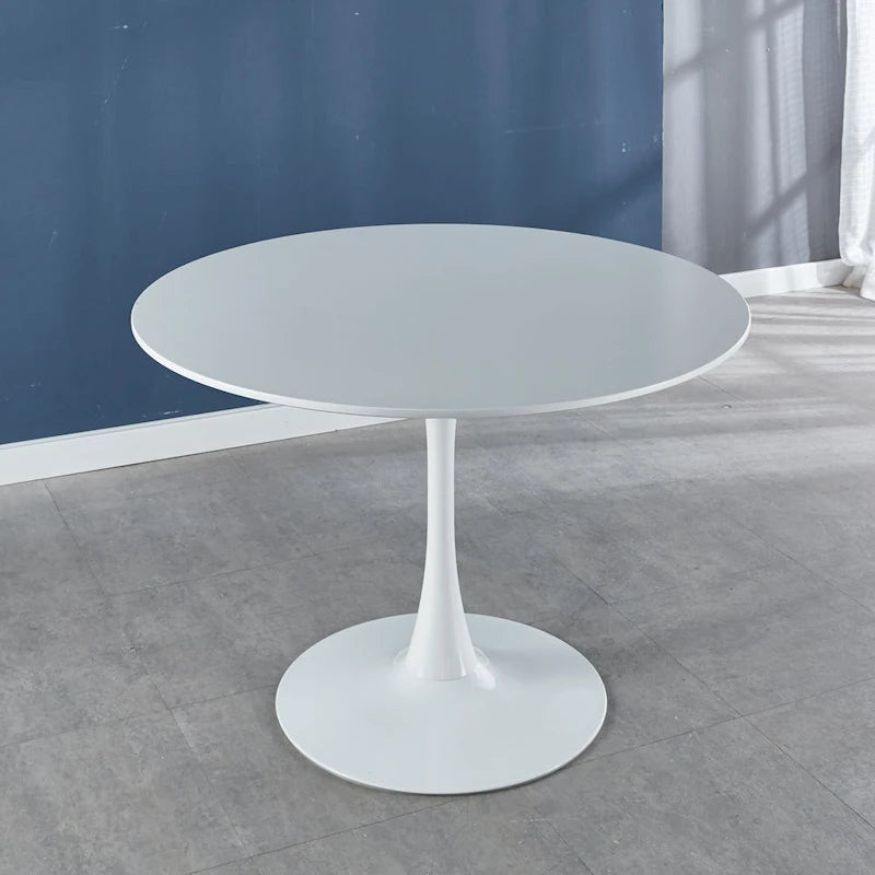 Table à manger de style tulipe du milieu du siècle pour 4 à 6 personnes — Blanc