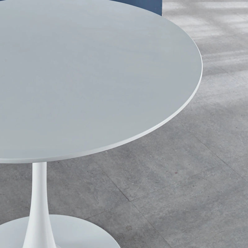 Table à manger de style tulipe du milieu du siècle pour 4 à 6 personnes — Blanc
