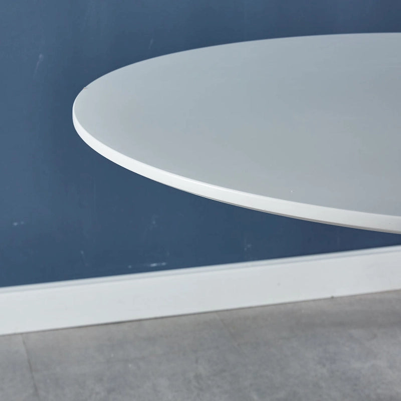 Table à manger de style tulipe du milieu du siècle pour 4 à 6 personnes — Blanc