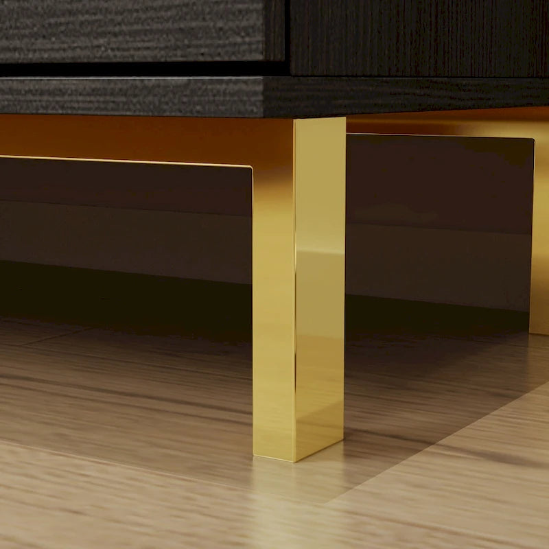 Commode à 3 tiroirs avec pieds en métal