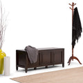 Banc de rangement en bois massif de 130 cm avec couvercle sécurisé pour enfants — 4 couleurs