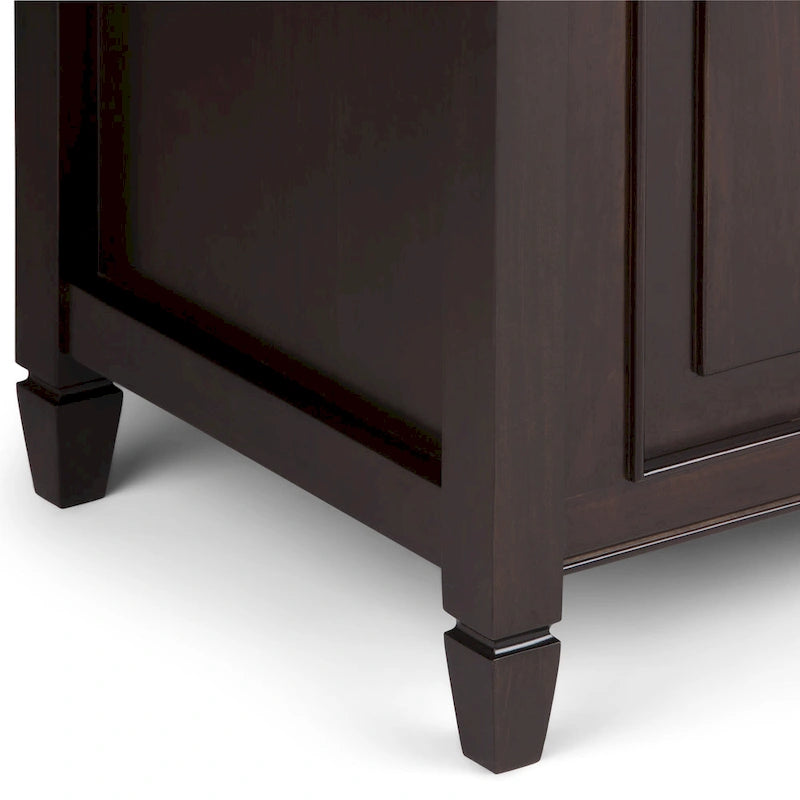 Banc de rangement en bois massif de 130 cm avec couvercle sécurisé pour enfants — 4 couleurs