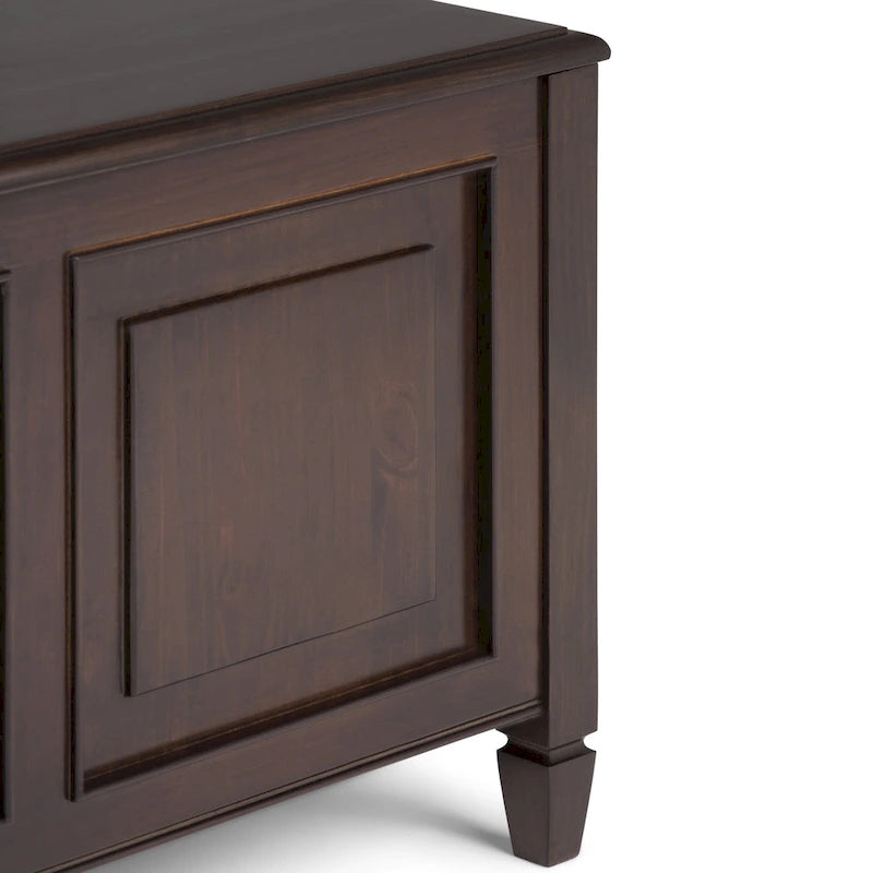 Banc de rangement en bois massif de 130 cm avec couvercle sécurisé pour enfants — 4 couleurs