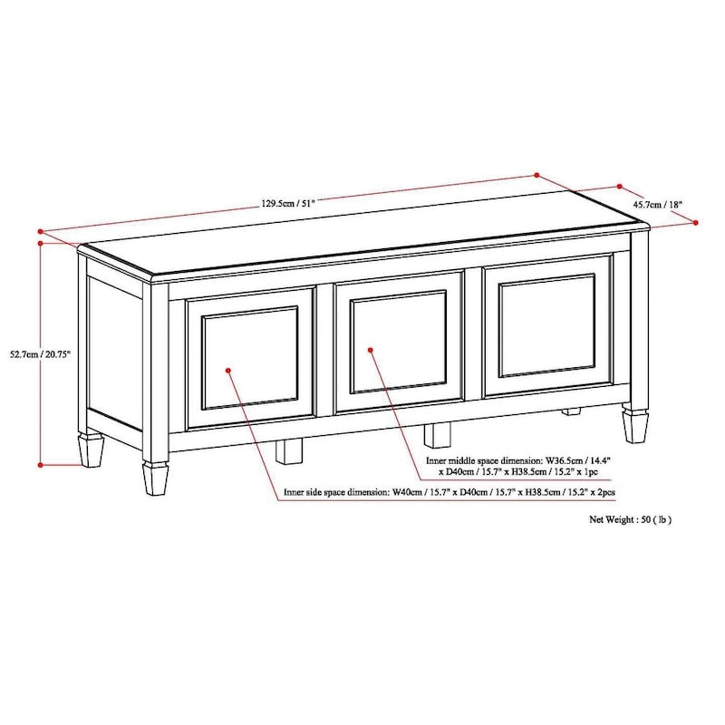 Banc de rangement en bois massif de 130 cm avec couvercle sécurisé pour enfants — 4 couleurs