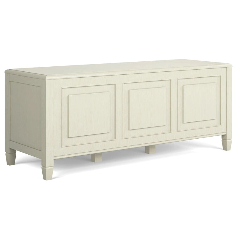 Banc de rangement en bois massif de 130 cm avec couvercle sécurisé pour enfants — 4 couleurs