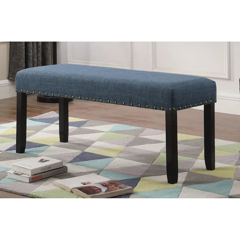 Banquette de salle à manger capitonnée avec clous décoratifs — 3 couleurs