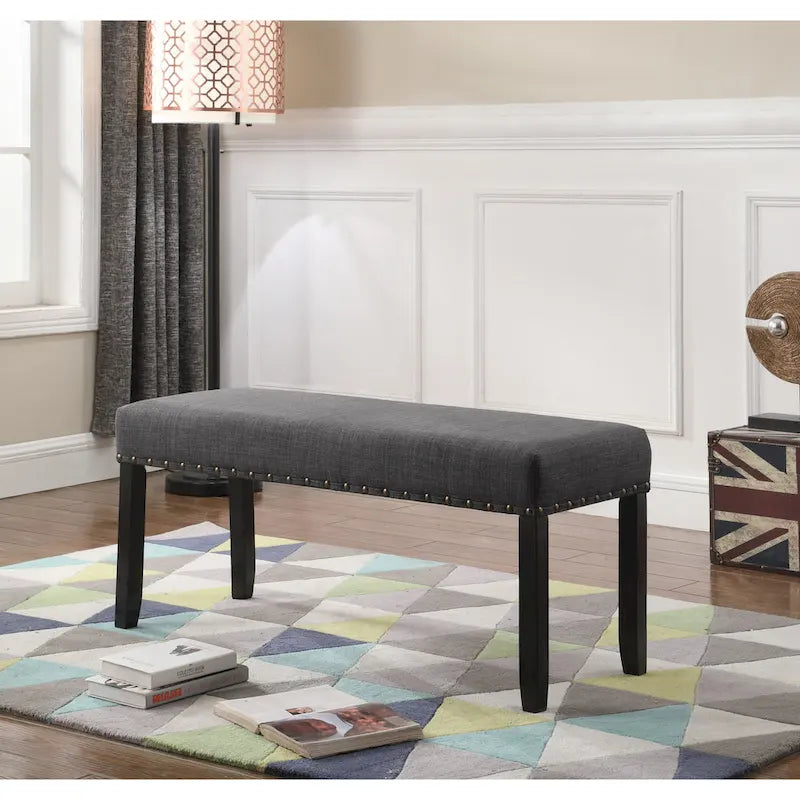 Banquette de salle à manger capitonnée avec clous décoratifs — 3 couleurs