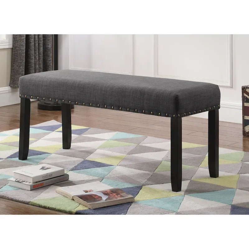 Banquette de salle à manger capitonnée avec clous décoratifs — 3 couleurs
