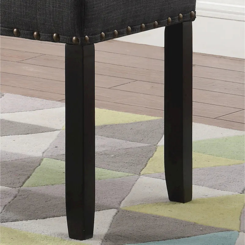 Banquette de salle à manger capitonnée avec clous décoratifs — 3 couleurs