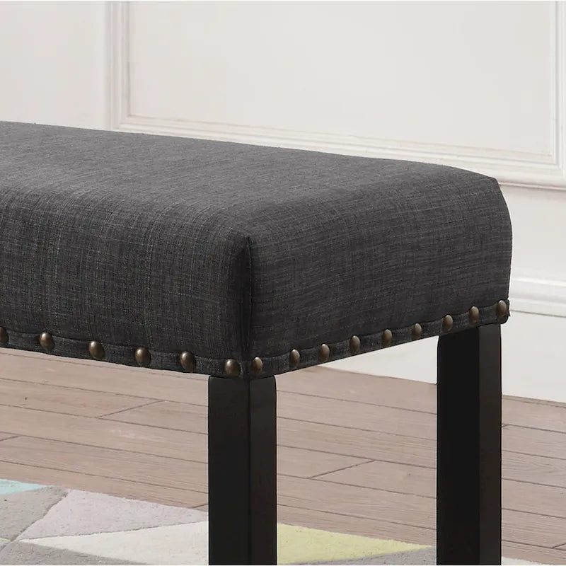Banquette de salle à manger capitonnée avec clous décoratifs — 3 couleurs