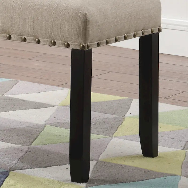 Banquette de salle à manger capitonnée avec clous décoratifs — 3 couleurs