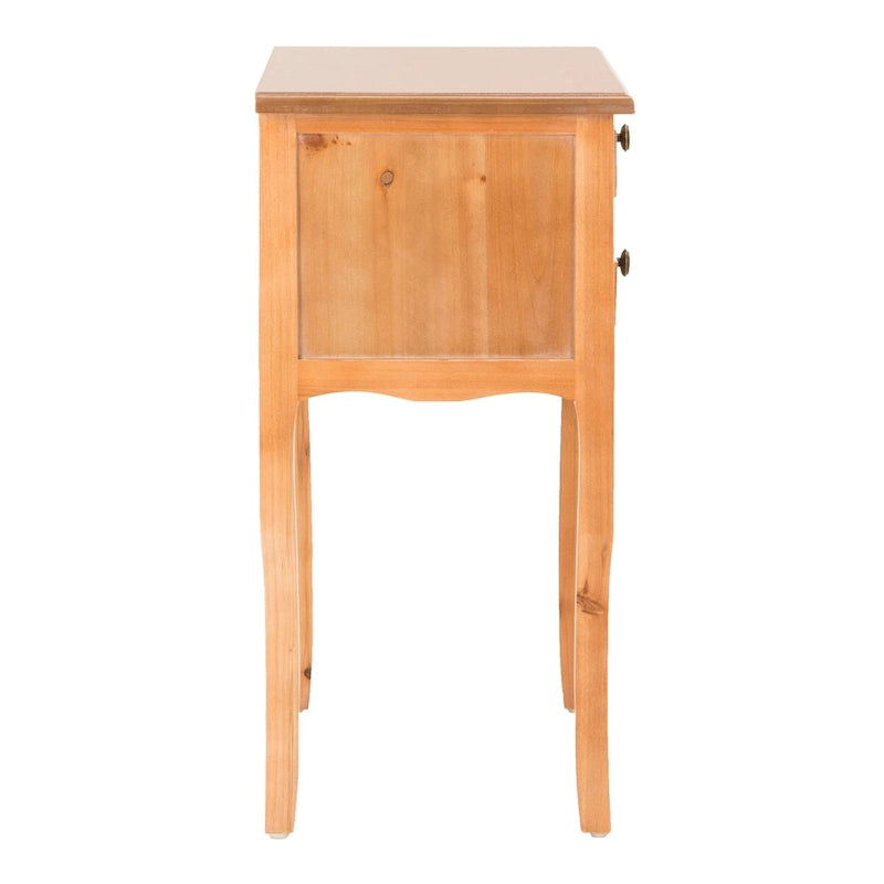 Table d'appoint en orme de ferme française avec 2 tiroirs — 5 couleurs