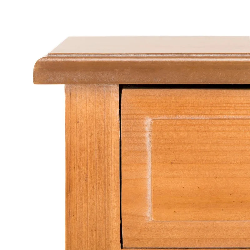 Table d'appoint en orme de ferme française avec 2 tiroirs — 5 couleurs