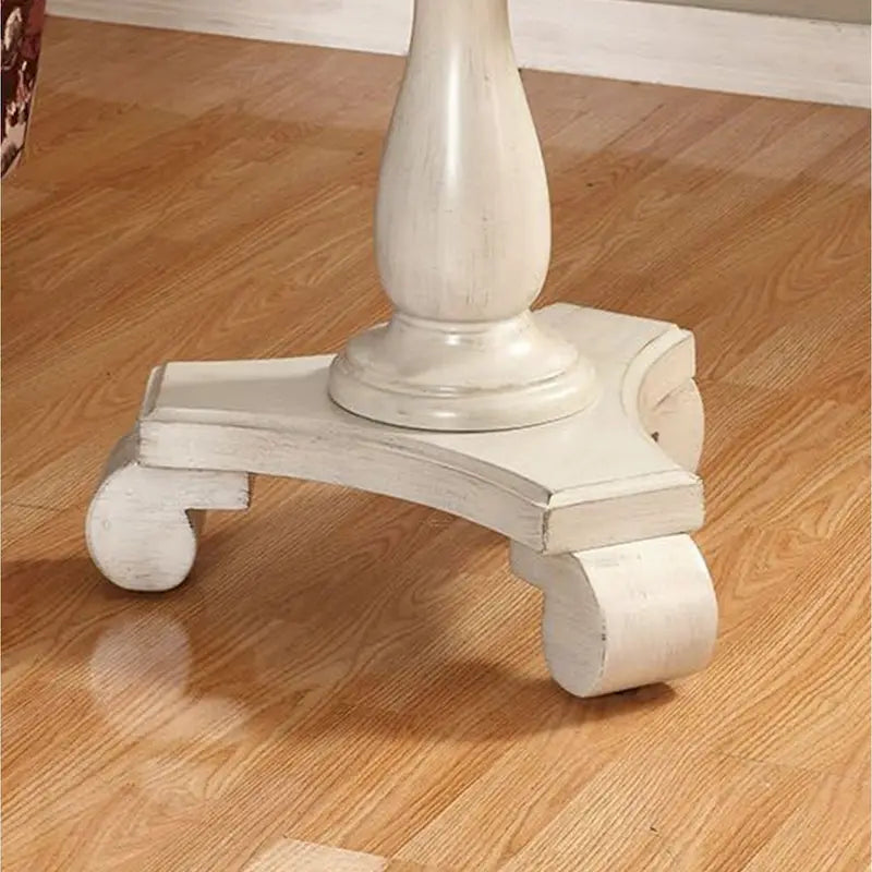 Table d'appoint piédestal en bois rond — 66 cm, 5 couleurs