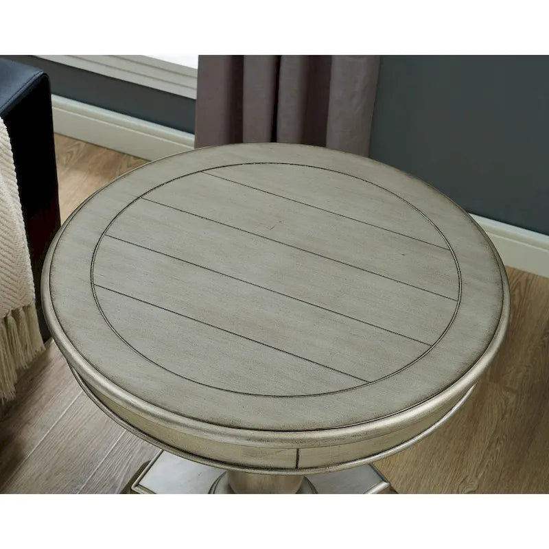 Table d'appoint piédestal en bois rond — 66 cm, 5 couleurs