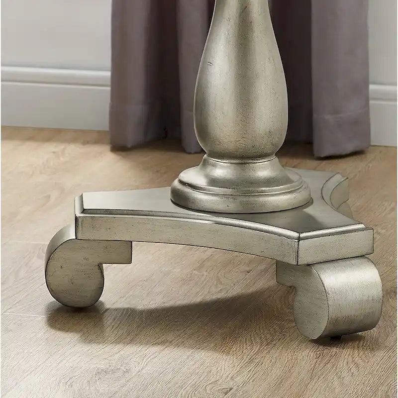 Table d'appoint piédestal en bois rond — 66 cm, 5 couleurs