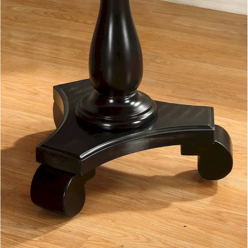 Table d'appoint piédestal en bois rond — 66 cm, 5 couleurs