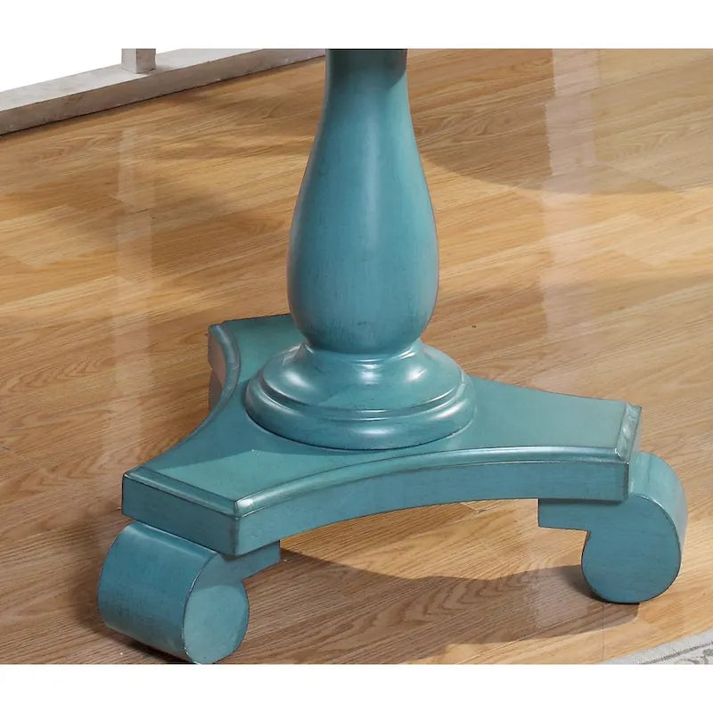 Table d'appoint piédestal en bois rond — 66 cm, 5 couleurs