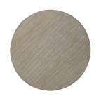 Table d'appoint ronde de 24 pouces avec base en X et plateau gris brossé — Finition blanchie à la chaux
