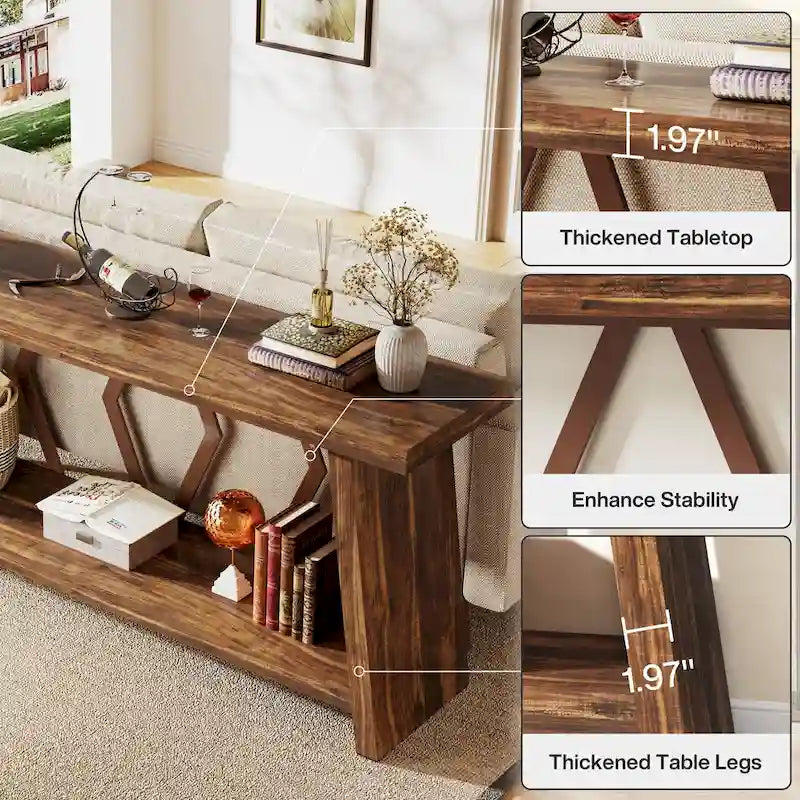Grande console avec rangement — 180 cm