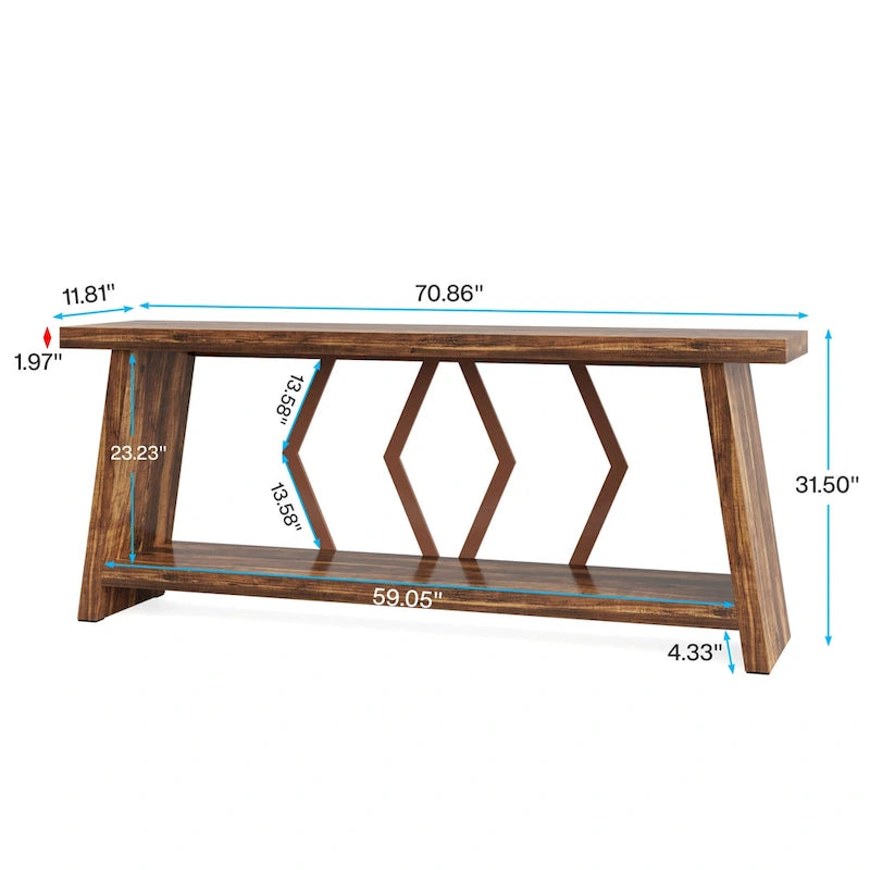 Grande console avec rangement — 180 cm