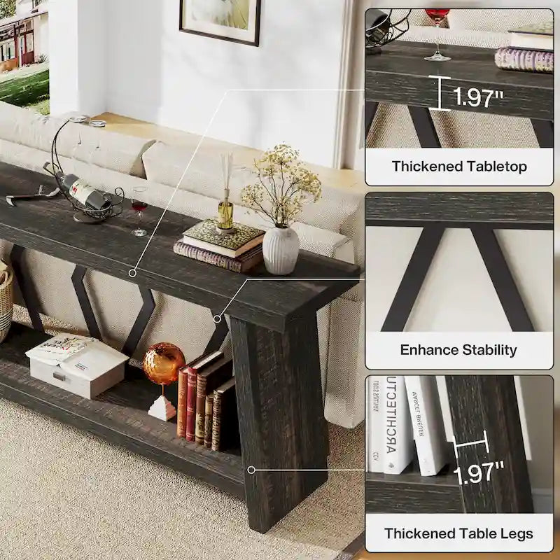 Grande console avec rangement — 180 cm