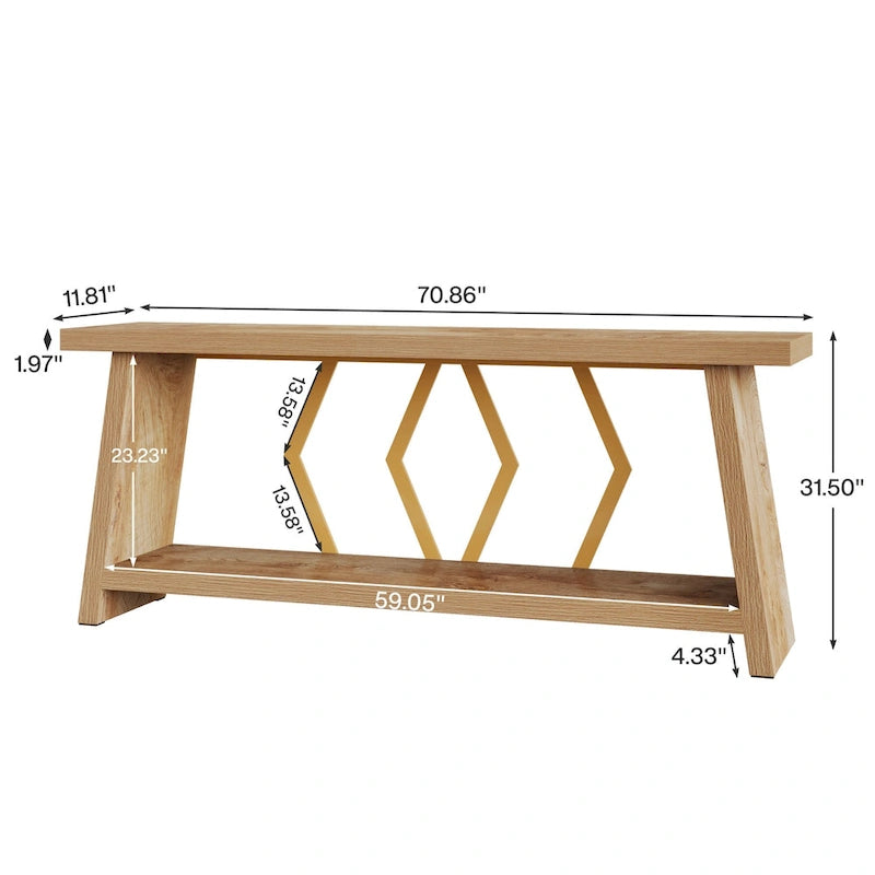 Grande console avec rangement — 180 cm