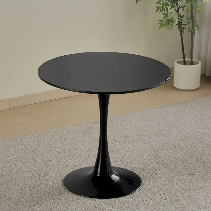 Table à manger ronde sur pied central — 80 cm, 2-4 places