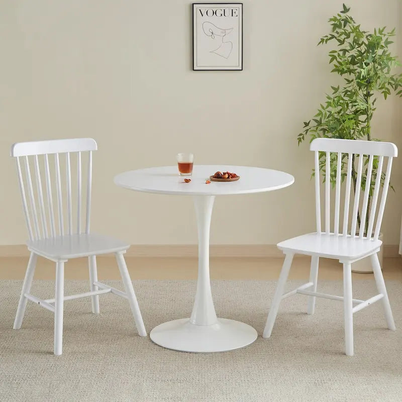 Table à manger ronde sur pied central — 80 cm, 2-4 places