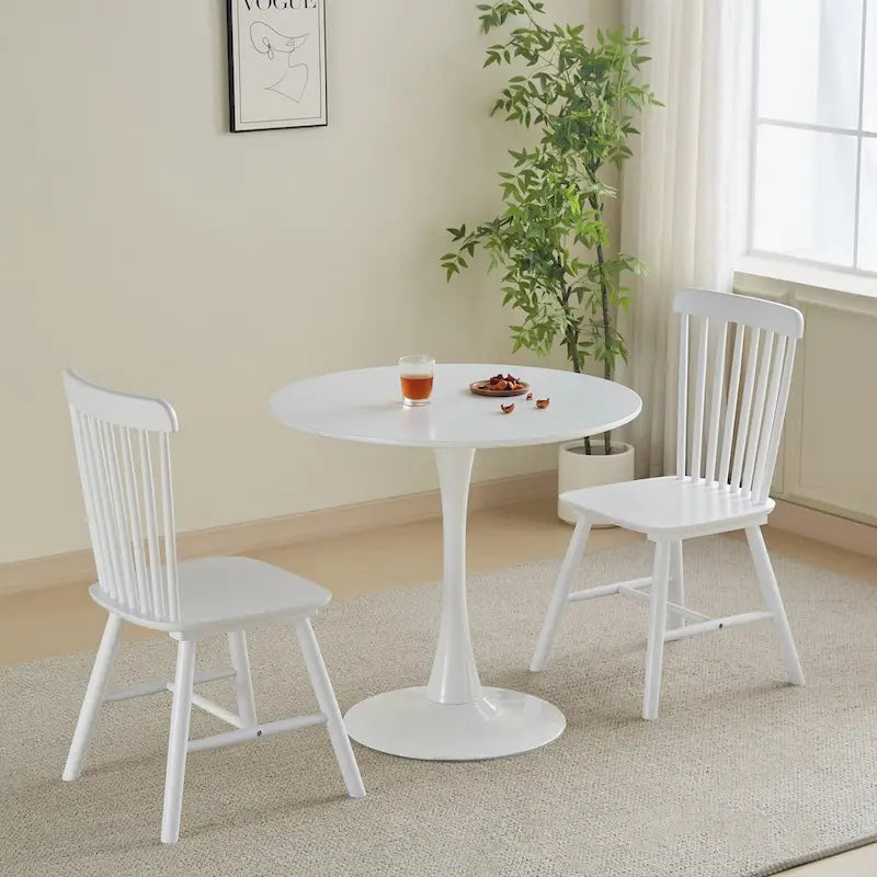 Table à manger ronde sur pied central — 80 cm, 2-4 places