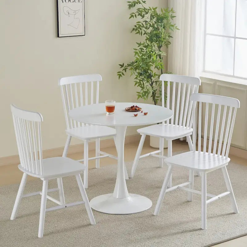 Table à manger ronde sur pied central — 80 cm, 2-4 places