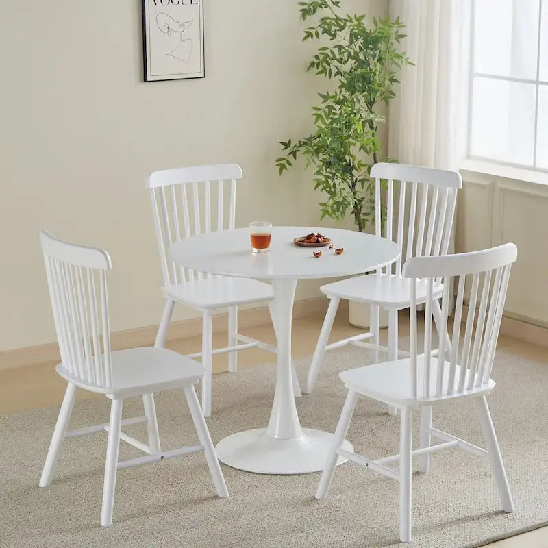 Table à manger ronde sur pied central — 80 cm, 2-4 places