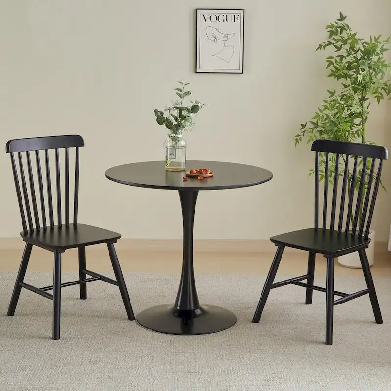 Table à manger ronde sur pied central — 80 cm, 2-4 places