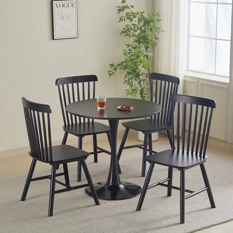 Table à manger ronde sur pied central — 80 cm, 2-4 places