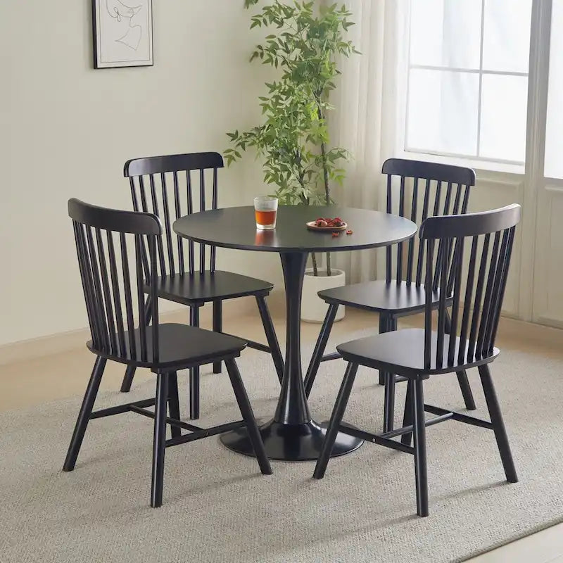 Table à manger ronde sur pied central — 80 cm, 2-4 places
