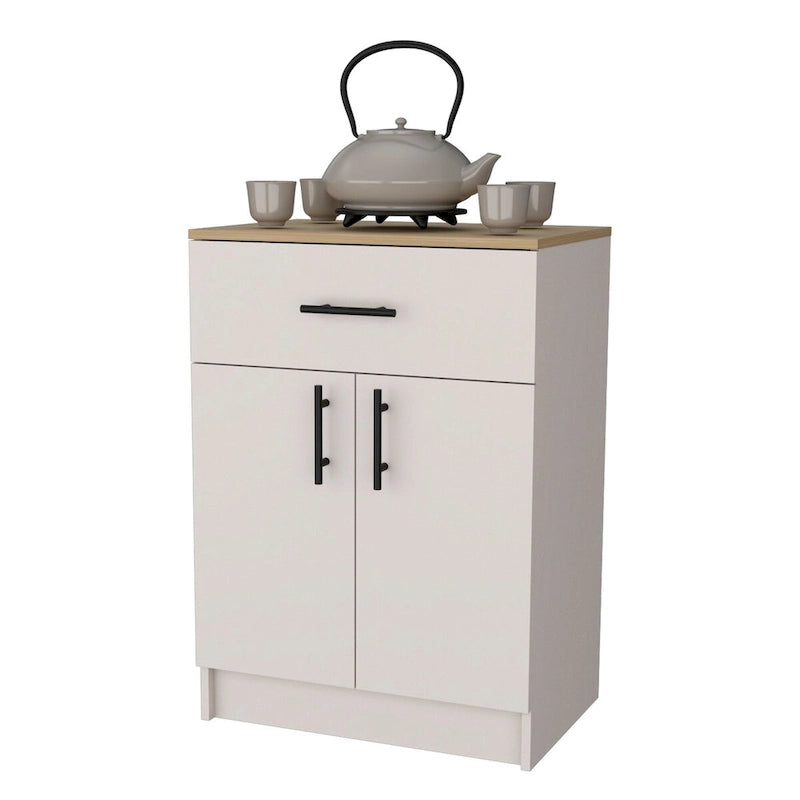 Meuble de rangement de cuisine avec 2 portes et 1 tiroir
