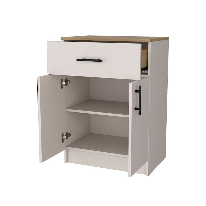Meuble de rangement de cuisine avec 2 portes et 1 tiroir
